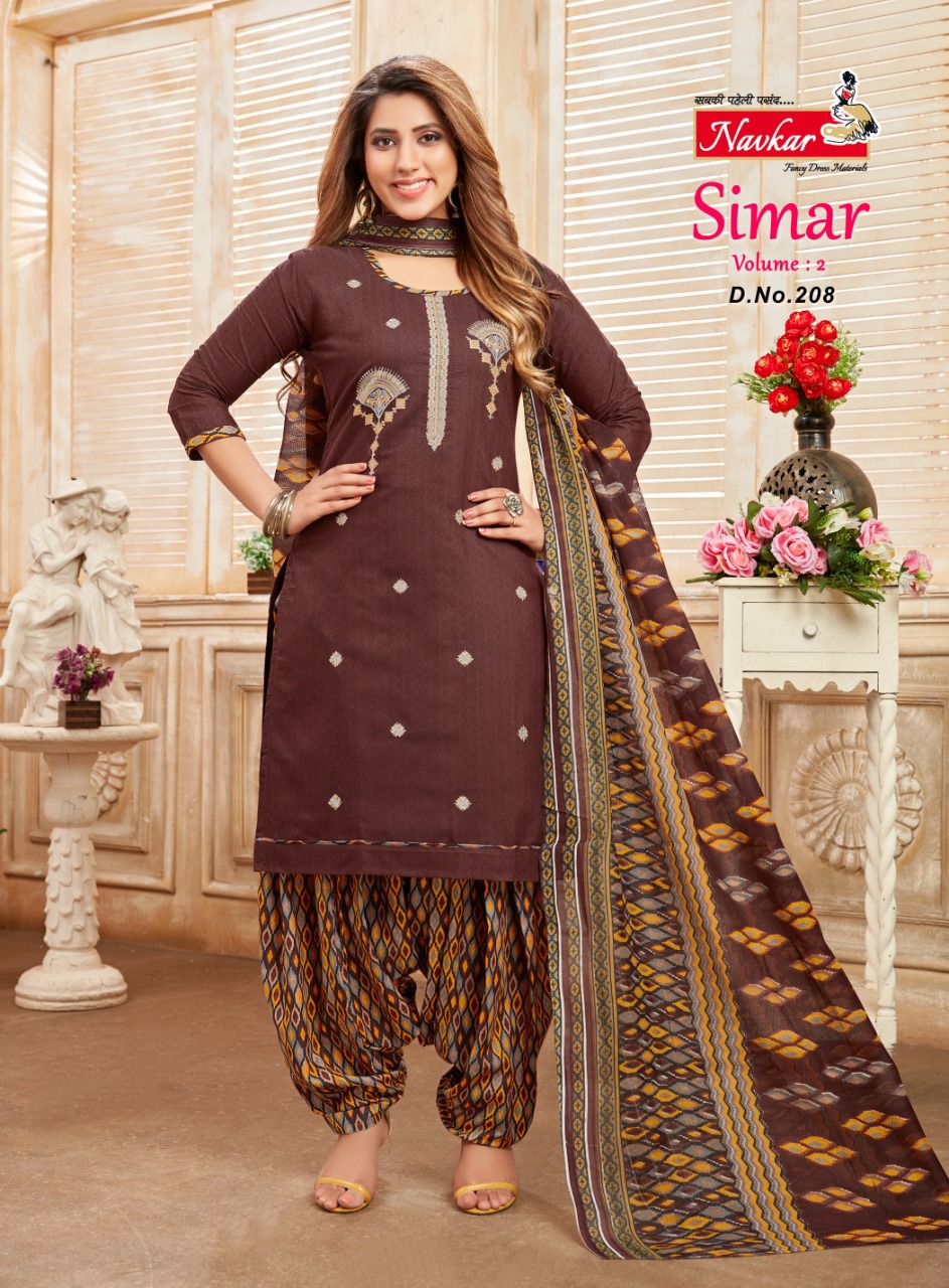 Navkar Simar Vol 2 Casual Wear Wholesale Cotton Printed Readymade Suit Catalog
